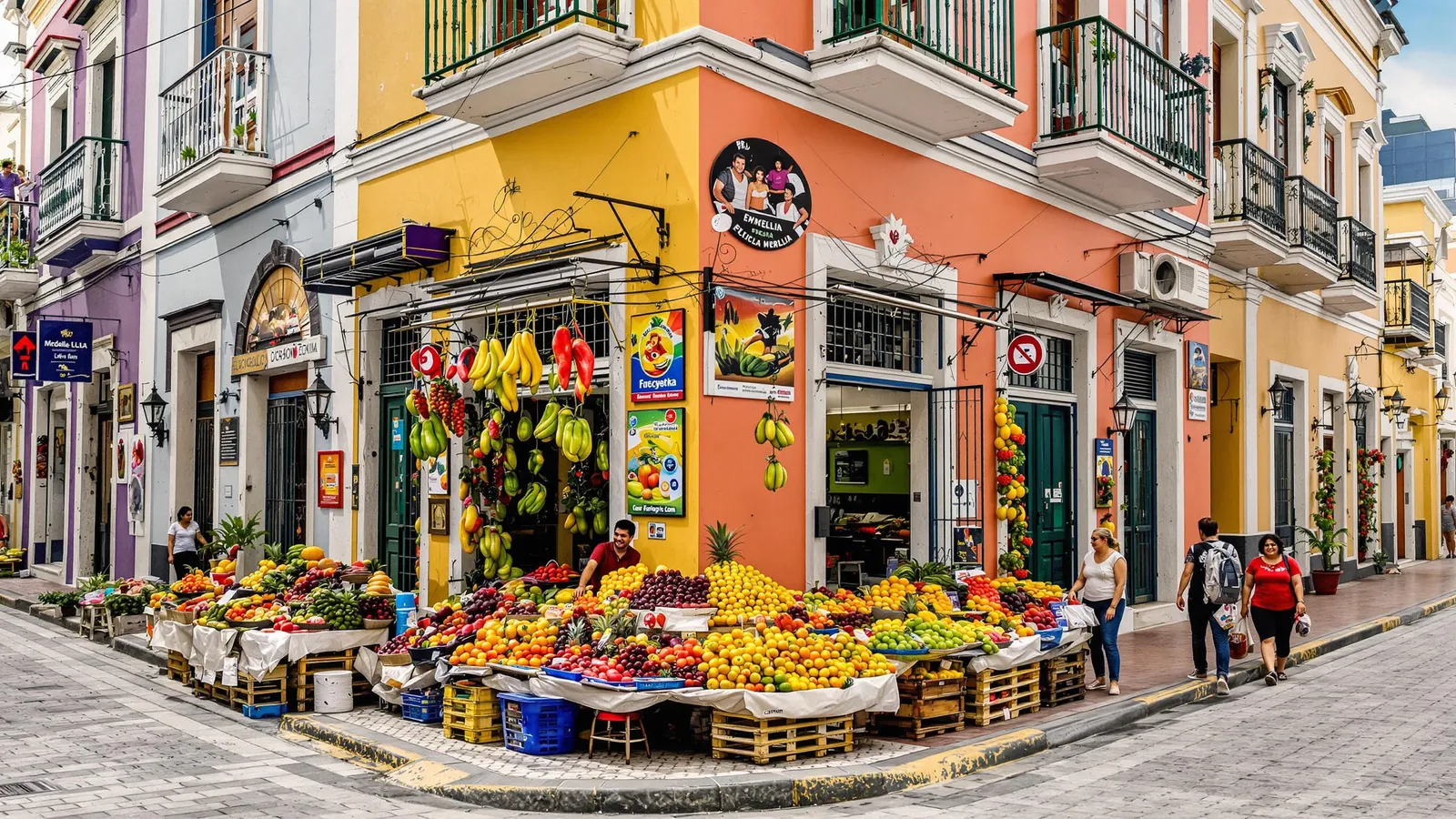 Vendeur de fruit et de légume dans la ville de medellin