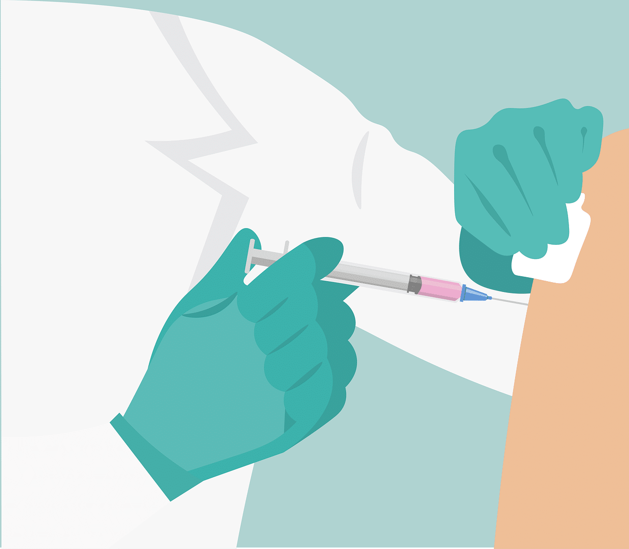 Une illustration d’une personne qui se fait vacciner