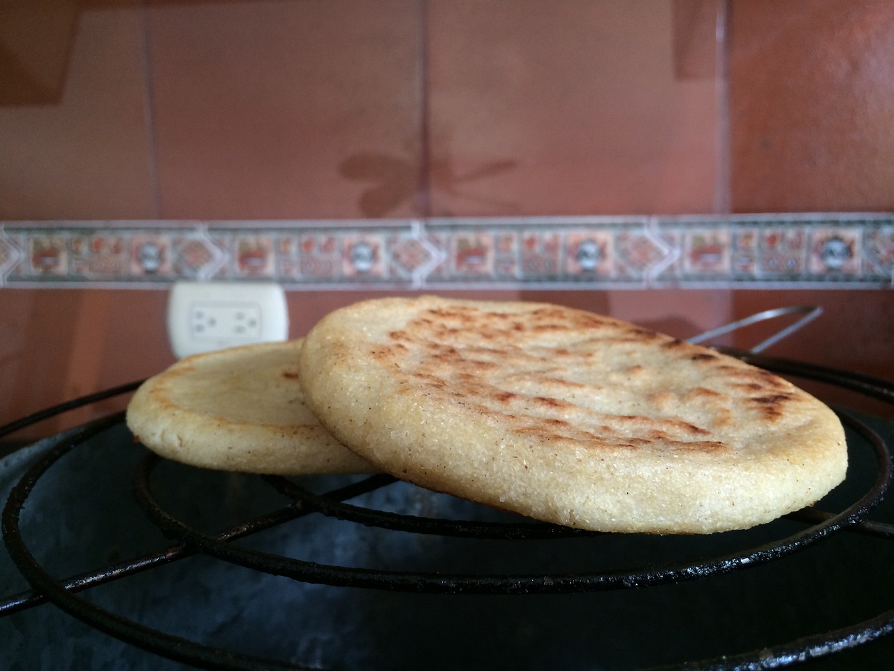 galette d'arepas cuite
