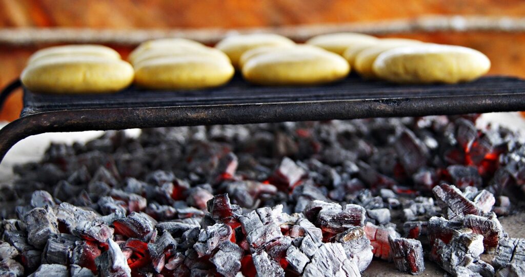 Arepas colombie en train de cuir