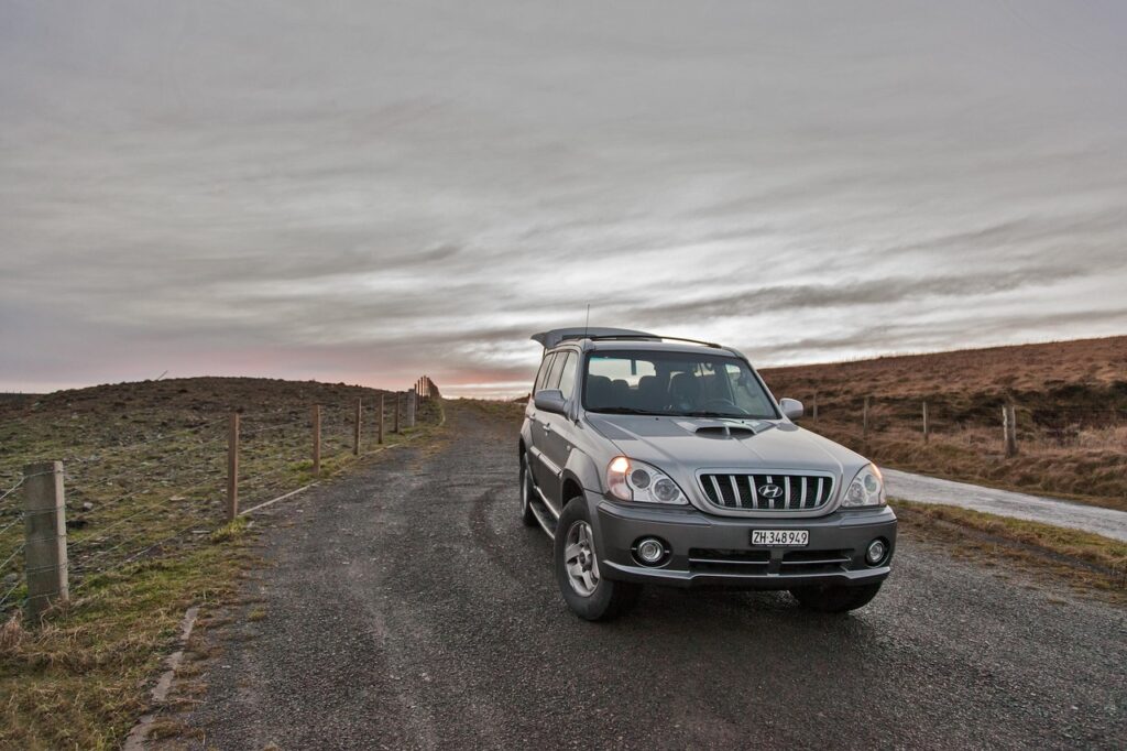 voiture pendant un roadtrip