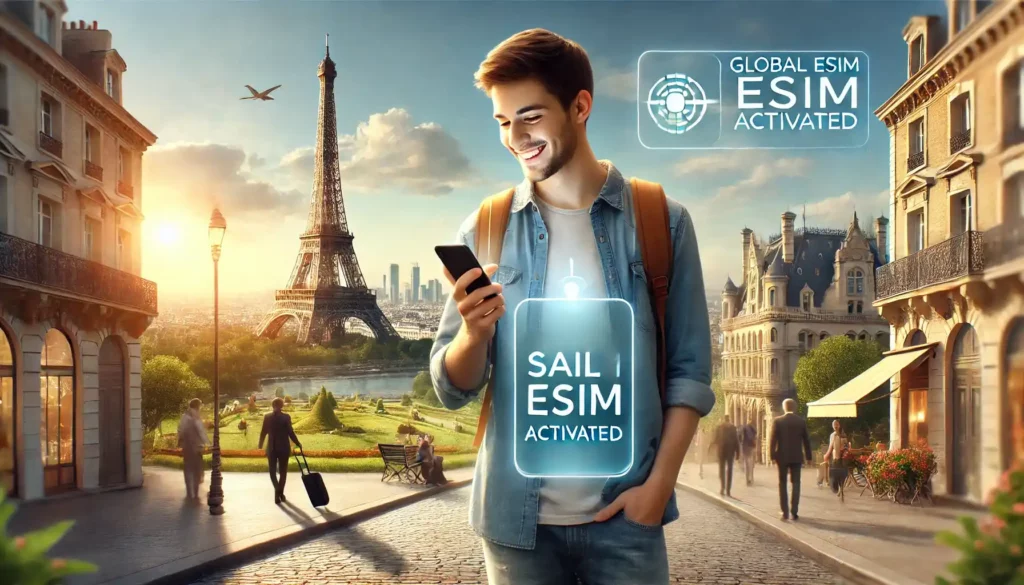 Détails du fichier joint DALL·E-2025-08-07-11.47.56-A-realistic-landscape-image-showing-a-young-traveler-using-a-smartphone-in-a-beautiful-foreign-city-symbolizing-global-connectivity-through-eSIM-tech