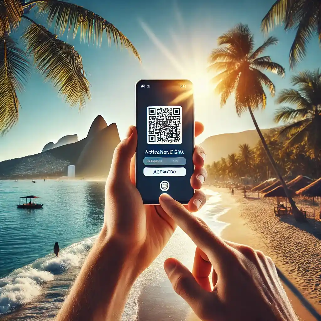 Une-scene-realiste-montrant-une-personne-au-Bresil-utilisant-un-smartphone-avec-une-eSIM-activee.-La-personne-dapparence-decontractee-se-tient-sur