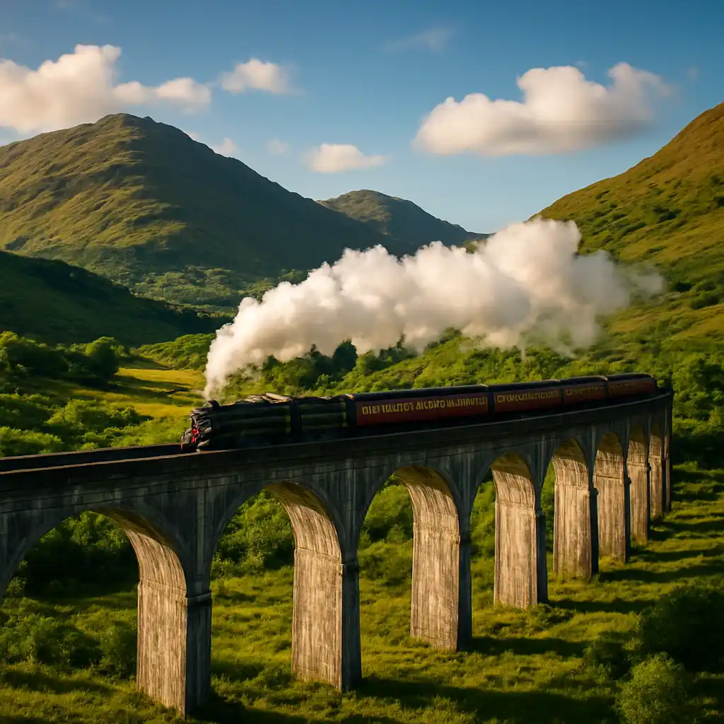 train dans les highlands