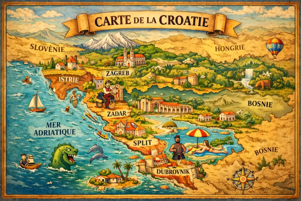 carte croatie