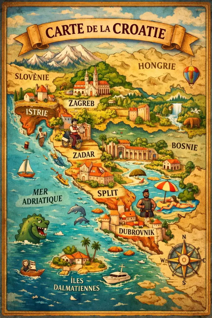 carte croatie