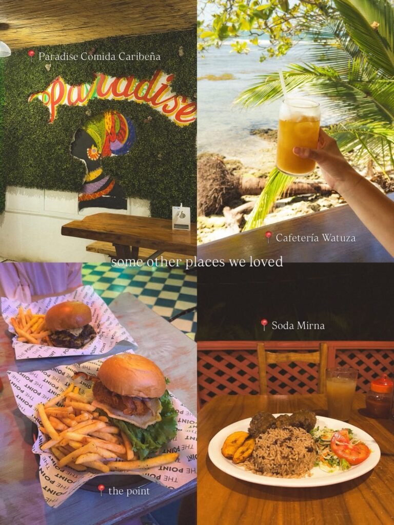 Repas à puerto viejo au costa rica