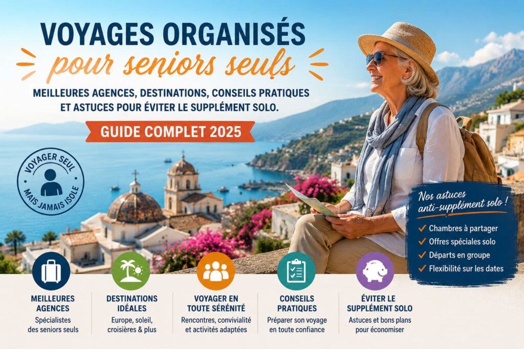 un descriptif d'un voyages organisés pour seniors seuls