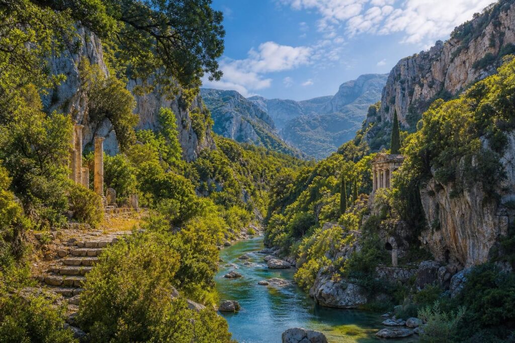 découvrez les gorges du lousios en grèce, un sanctuaire sauvage où la nature mythologique offre des paysages époustouflants, idéaux pour les amoureux de randonnée et d'aventure.