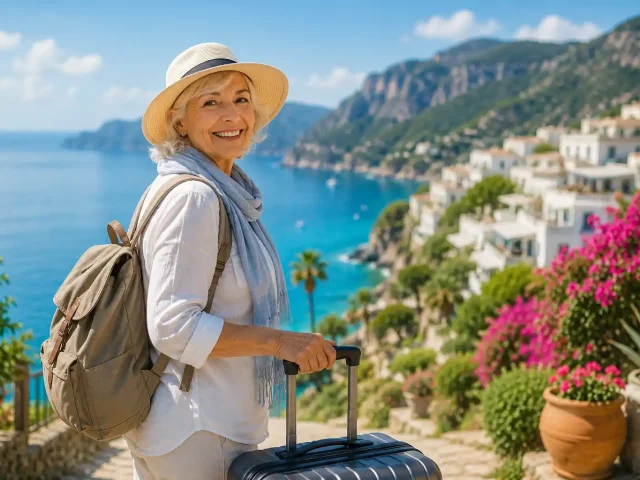 Une seniors qui voyage seules