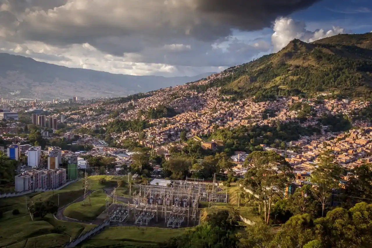 Vue sur les quartier de medellin