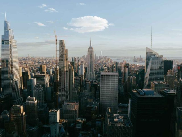 Vue sur la skyline de new york