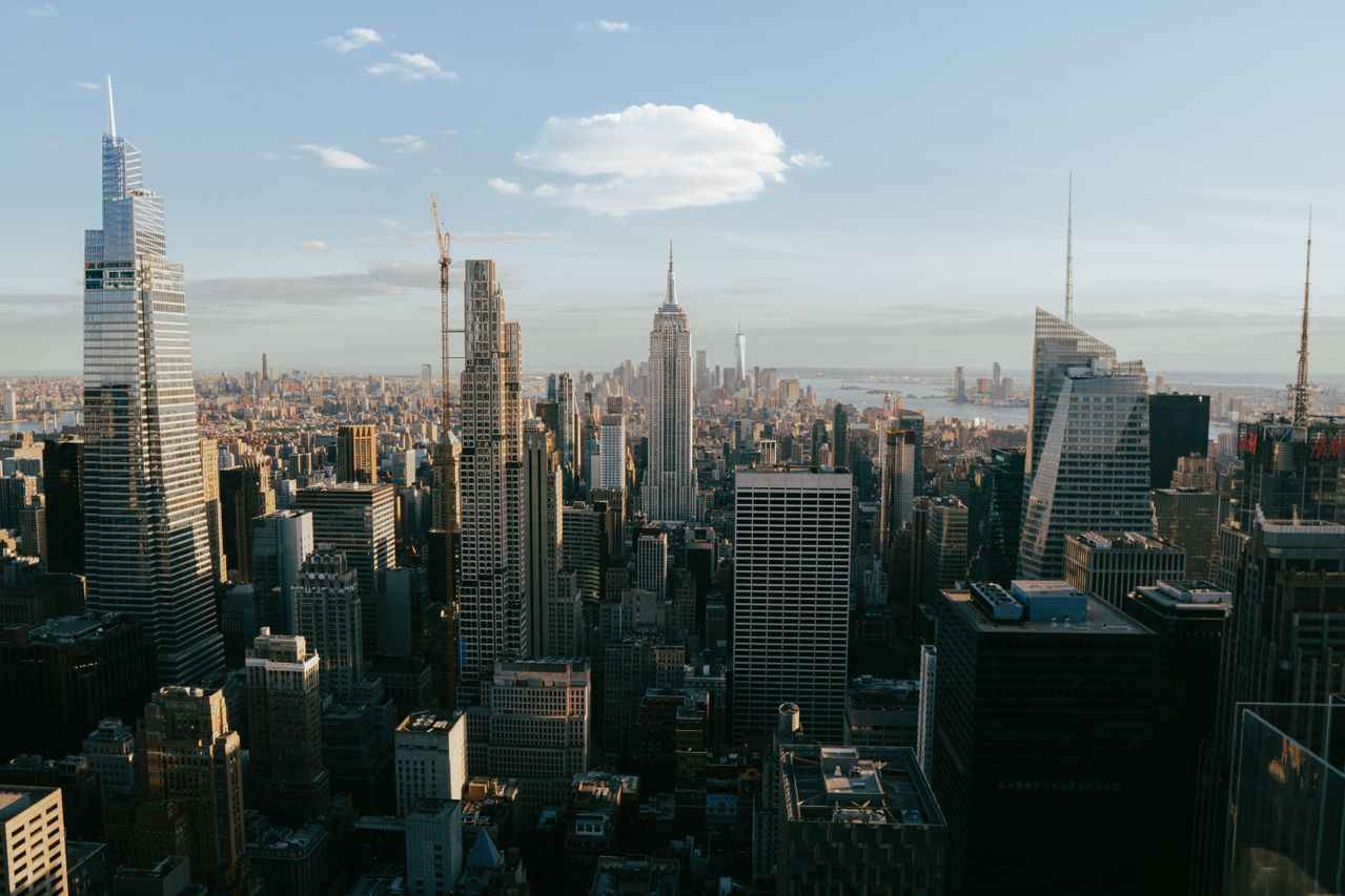 Vue sur la skyline de new york